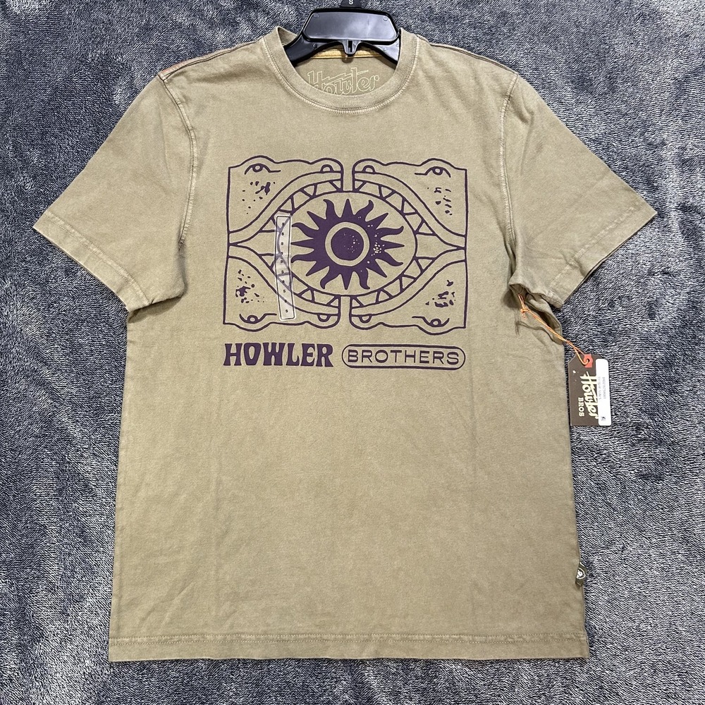 Howler Brothers Mens Size S Olive Green Sun Drinker Athletic T Shirt